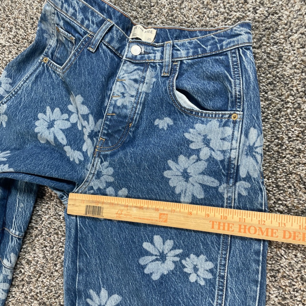 We The Free Free People Good Luck Women's 29 Barrel Mid Rise Wide Leg Jeans - Picture 11 of 11